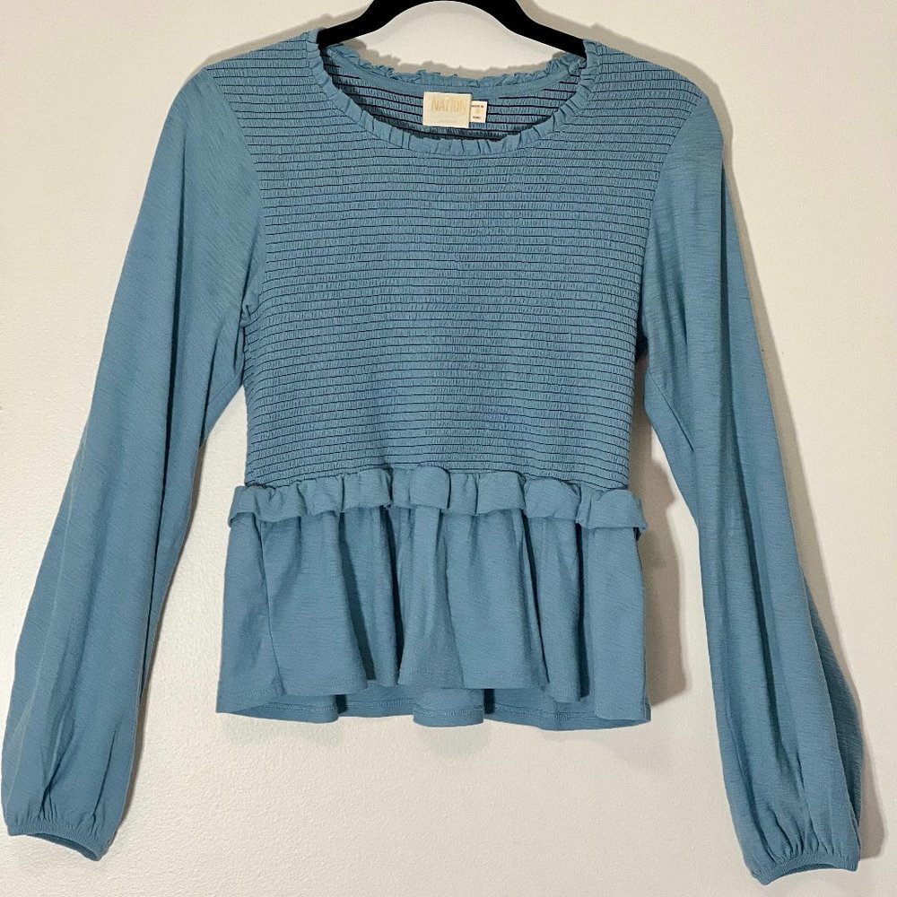 NATION Ltd Smocked Long Sleeve